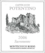 Potentino Società Agricola SRL Montecucco Sacromonte Rosso 2006 Front Label