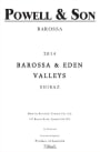 Powell & Son Barossa & Eden Valleys Shiraz 2014 Front Label