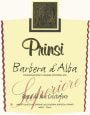 Prinsi Barbera d'Alba Bosco di San Cristoforo Superiore 2012 Front Label