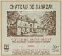 Producteurs Plaimont Chateau de Sabazan 2003 Front Label