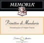 Produttori Vini Manduria Primitivo di Manduria Memoria 2013 Front Label