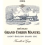 Chateau Grand Corbin Manuel  2004 Front Label
