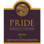Pride Mountain Vineyards Merlot 2014 Front Label