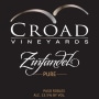 Croad Vineyards Zinfandel Pure 2010 Front Label