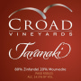 Croad Vineyards Taranaki 2011 Front Label