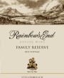 Rainbow's End Estate Family Reserve 2012 Front Label