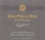 Rapaura Springs Reserve Sauvignon Blanc 2013 Front Label