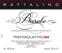 Massimo Rattalino Barolo Trentaquattro 34 2008 Front Label