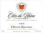 Ravoire & Fils Cotes du Rhone 2009 Front Label