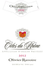 Ravoire & Fils Cotes du Rhone 2012 Front Label