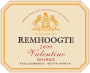 Remhoogte Valentino Shiraz 2009 Front Label