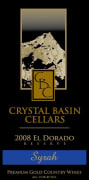 Crystal Basin Cellars Reserve Syrah 2008 Front Label