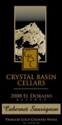 Crystal Basin Cellars Reserve Cabernet Sauvignon 2008 Front Label