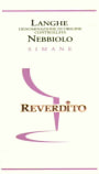 Reverdito Langhe Simane Nebbiolo 2009 Front Label