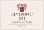 Reverdito Barbera d'Alba Butti 2012 Front Label