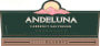 Andeluna Reserve Cabernet Sauvignon 2005 Front Label