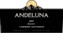 Andeluna Reserve Cabernet Sauvignon 2003 Front Label