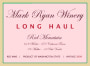 Mark Ryan Long Haul 2009 Front Label
