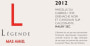 Mas Amiel Legende 2012 Front Label