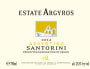 Estate Argyros Assyrtiko Santorini 2014 Front Label