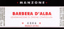 Manzone Barbera d'Alba 2006 Front Label
