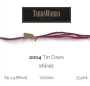 TarraWarra Estate Tin Cows Shiraz 2004 Front Label