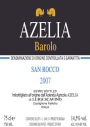 Azelia Barolo San Rocco 2007 Front Label