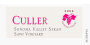 Culler Wines Sawi Vineyard Syrah 2006 Front Label