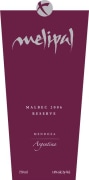 Melipal Reserve Malbec 2006 Front Label