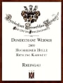 Domdechant Werner Hochheimer Holle Kabinett 2009 Front Label