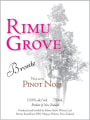 Rimu Grove Winery Bronte Pinot Noir 2007 Front Label