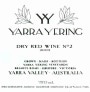 Yarra Yering No. 2 Dry Red 2003 Front Label