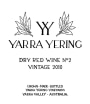 Yarra Yering No. 2 Dry Red 2010 Front Label