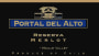 Portal del Alto Reserve Merlot 2003 Front Label