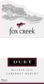 Fox Creek Duet Cabernet Sauvignon Merlot 2012 Front Label