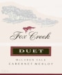 Fox Creek Duet Cabernet Sauvignon Merlot 2004 Front Label