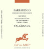 Ca' del Baio Barbaresco Valgrande 2012 Front Label