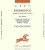 Ca' del Baio Barbaresco Valgrande 2007 Front Label