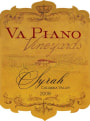 Va Piano Columbia Valley Syrah 2008 Front Label