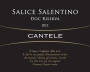 Cantele Salice Salentino Riserva 2012 Front Label