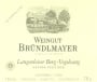 Brundlmayer  Langenloiser-Berg Vogelsang Gruner Veltliner 2013 Front Label