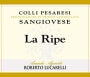Roberto Lucarelli Colli Pesaresi La Ripe Sangiovese 2015 Front Label