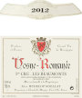 Hudelot-Noellat Vosne-Romanee Les Beaumonts Premier Cru 2012 Front Label