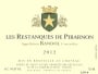 Chateau de Pibarnon Bandol Les Restanques de Pibarnon Rouge 2012 Front Label
