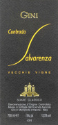 Gini Soave Classico Contrada Salvarenza 2005 Front Label