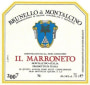 Il Marroneto Brunello di Montalcino 2007 Front Label