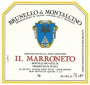Il Marroneto Brunello di Montalcino 2009 Front Label