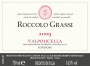 Roccolo Grassi Valpolicella Superiore 2009 Front Label