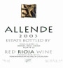 Finca Allende Rioja Allende 2003 Front Label