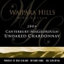 Waipara Hills Unoaked Chardonnay 2004 Front Label